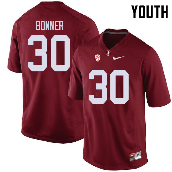 Youth #30 Ethan Bonner Stanford Cardinal College Football Jerseys Sale-Cardinal